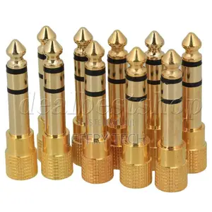 10 X Headphone Stereo Audio Jack Adapter Plug 1/8 3.5mm Fema