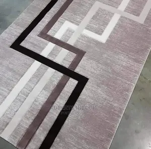 Stripped Brown Elegant Paris Carpet