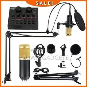 Bm-800 Professional Condenser Microphone With V8 Power Sound