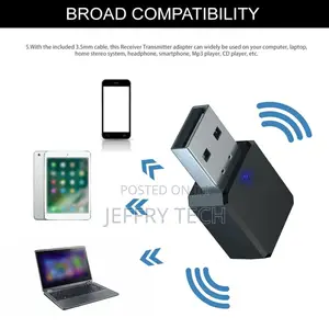 BT5.1 Audio Receiver Adapter 3.5mm AUX Jack USB Dongle Music