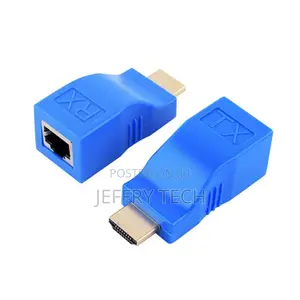 Extender to RJ45 Network Ethernet 4K Adapter HD 1080P via Ca