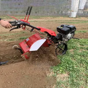 Mini Tiller Tilling the Soil