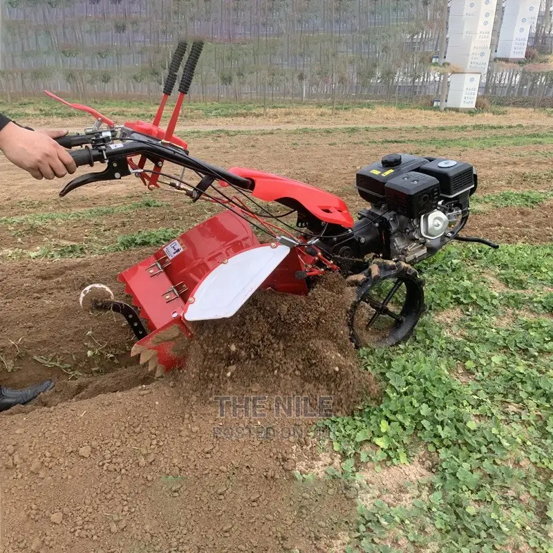 Mini Tiller Tilling the Soil