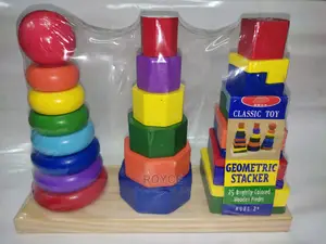Geometric Stacker Tower Blocks