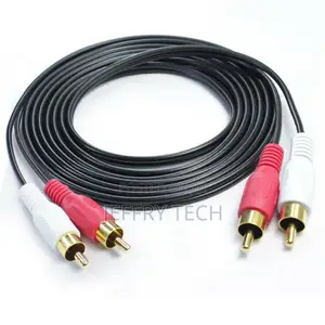 Stereo Audio Vedio Cable 2 RCA to 2 RCA Red White RCA 15M
