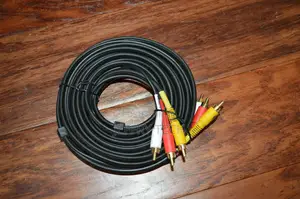 3 RCA Cable Audio Video Composite Male to Male DVD Cable 20m