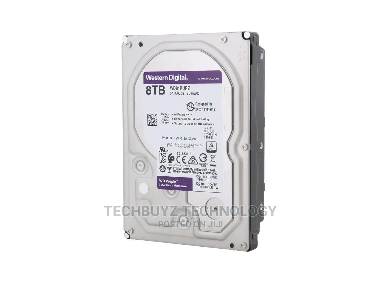 WD Purpletm Pro Surveillance Hard Drive - 8TB, 256 MB