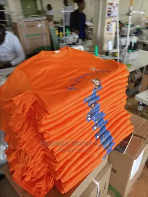Plain Round Neck Orange T-shirts