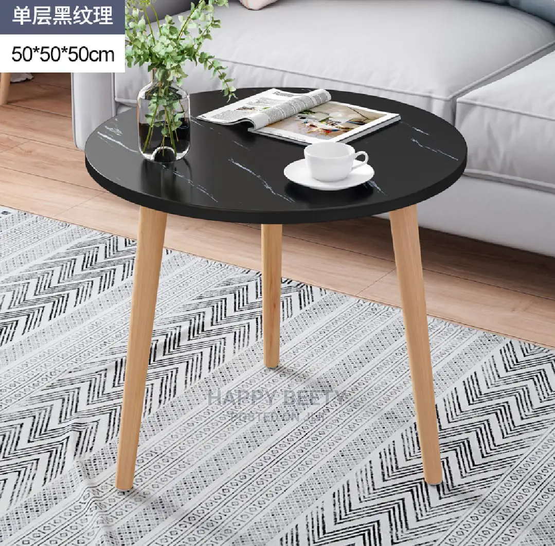 #Round Marble Effect Coffee Table