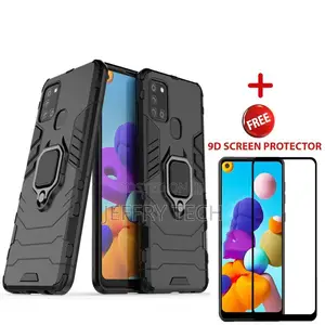 Samsung Galaxy A21S Heavy Duty Armor Hard Back Cover With 36