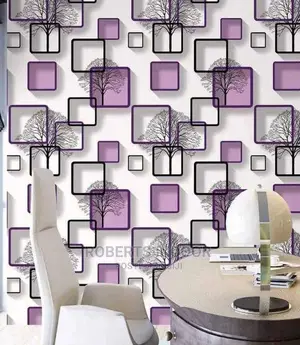 Purple 3d Self Adhesive Wallpaper
