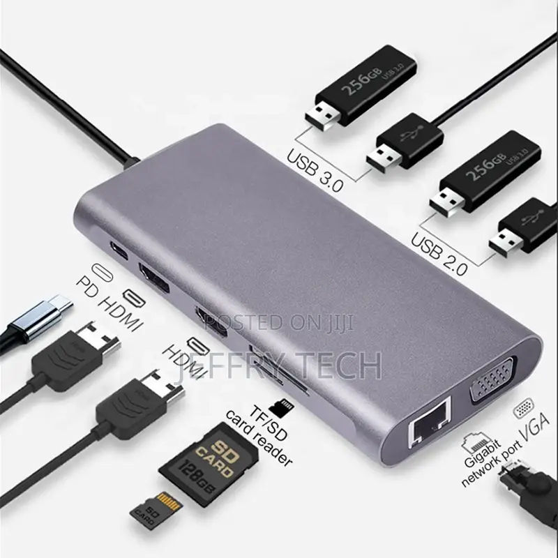 USB-C Multi Hub 11-In-1 USB Type C Hub Adapter 11 in 1 Docki