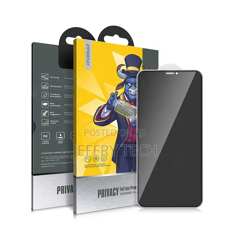 Privacy Screen Protector for iPhone 2.5D 0.33mm Anti Spy Ful