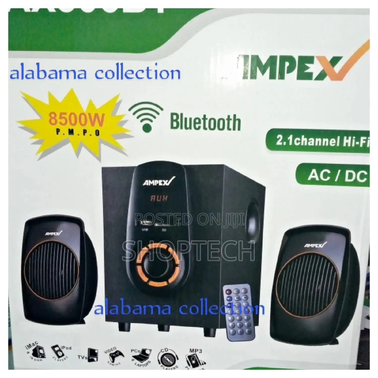 2.1ch Ampex Subwoofer With Bluetooth.