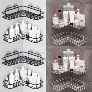 Metallic Bathroom / Kitchen Corner Shelf / Organizer
