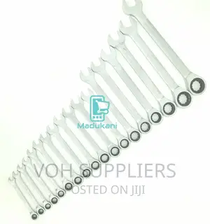 18PCS Extra Large Chrome Vanadium Ratchet Combination Spanne