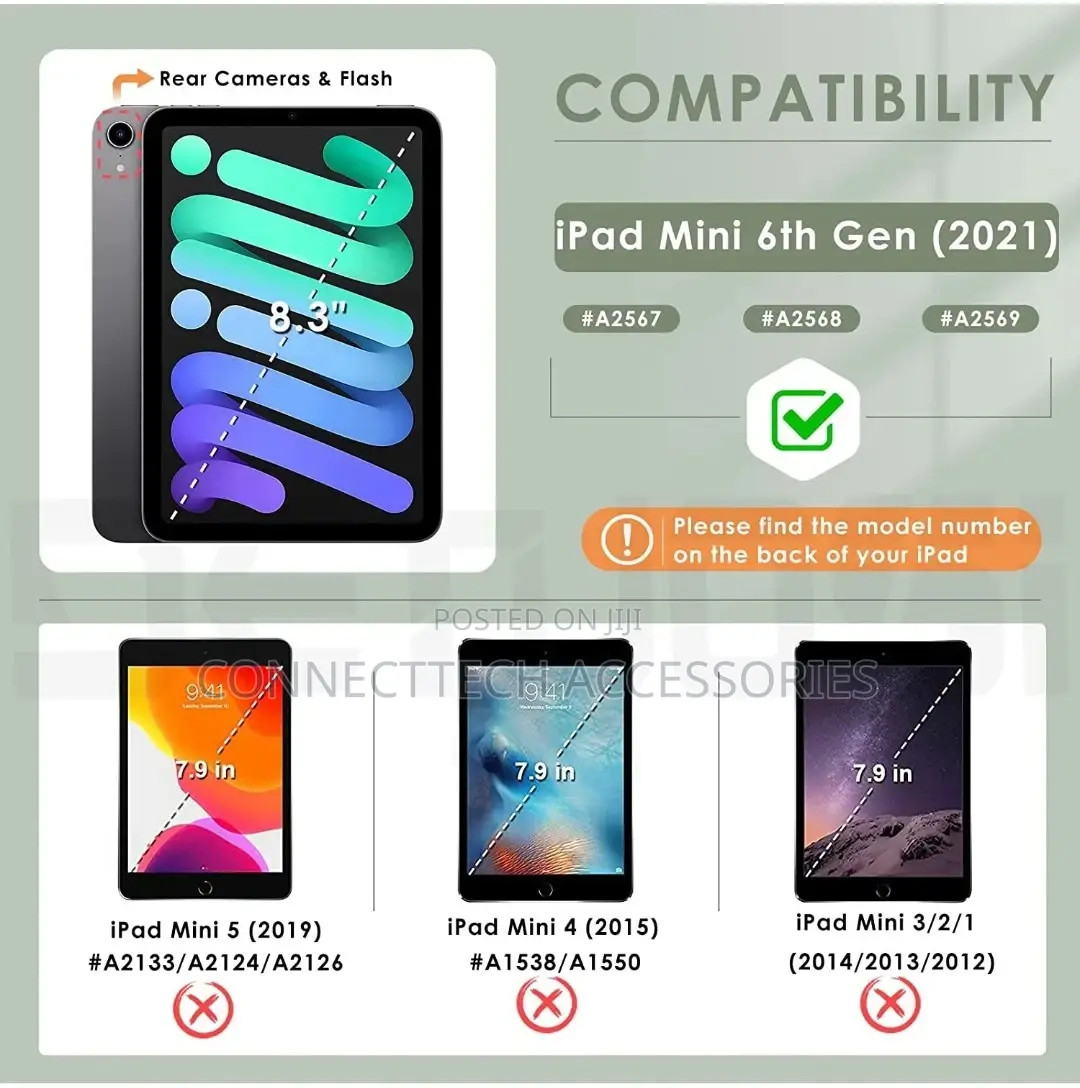 iPad Mini 6th Gen Leather Keyboard Case 2021 8.3 Inch