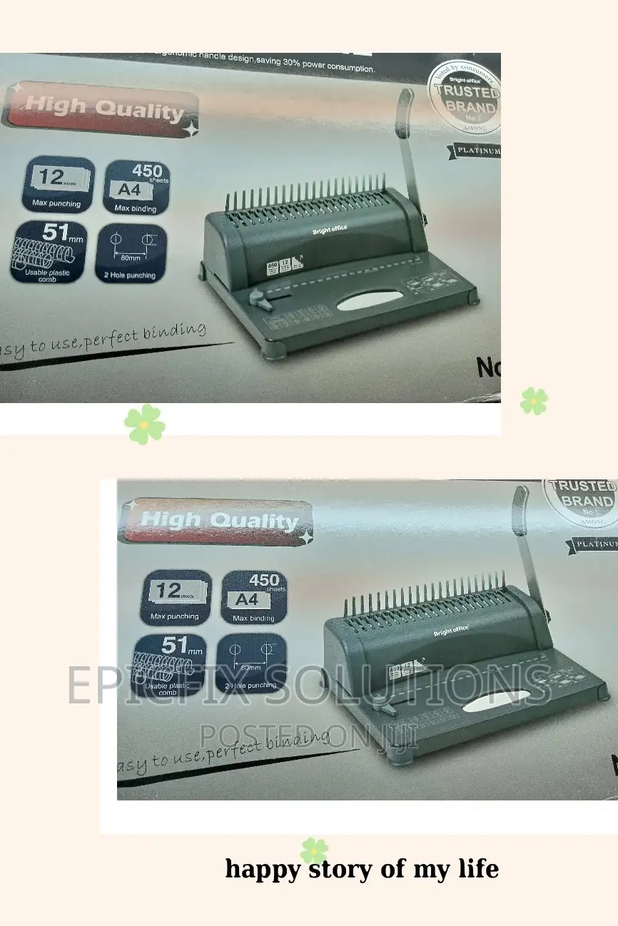 Machine Binder Available Well Branded