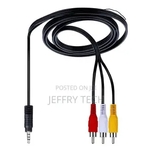 3.5mm to 3 RCA Male Plug to RCA Stereo Audio Video Male AUX
