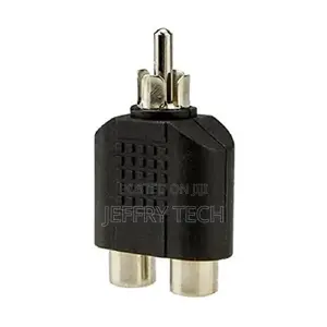 RCA Y Splitter AV Audio Video Plug Converter 1 Male to 2 Fem
