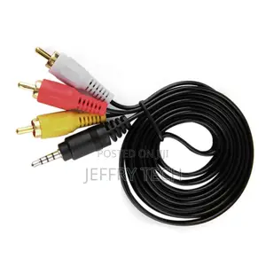 3.5mm Jack to 3 RCA; Mini Jack Male to 3 RCA Video Audio AV