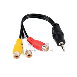 28cm 3.5mm Jack Plug Av Male to 3 Rca Female Audio Video Cab