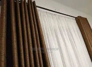 Brown Linen Curtain