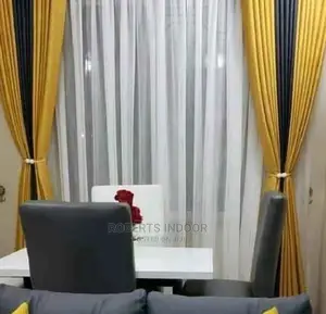 Grey and Black Linen Curtains
