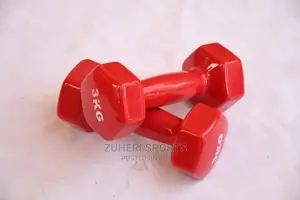 3kg Dumbbells Aerobic Red Neoprene