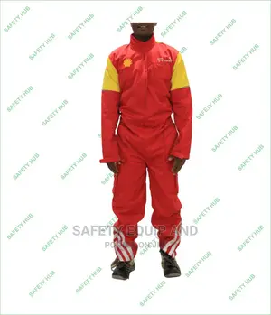 Red Oil Resistant Safety Oil Working Area Safety Overall