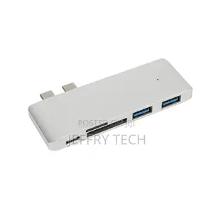 Type C HUB to PD and SD and TF Card Reader and USB 3.0x2 For