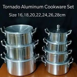 Tornado Stainless Aluminium Cookware Sufuria Set -14pcs