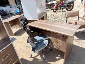 Office Desk and Headrest Chair
