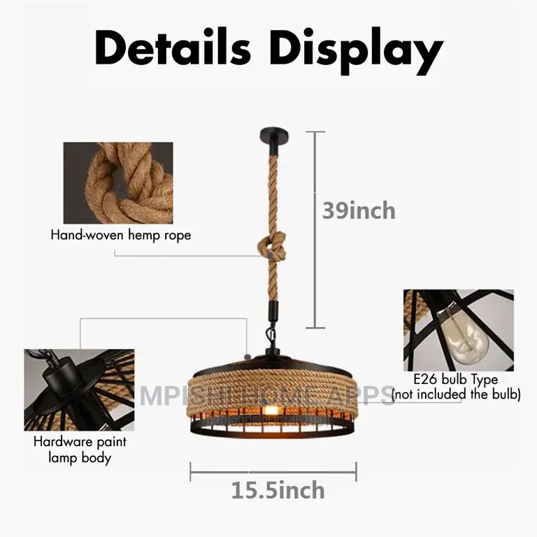 Hemp Rope Pendant Light