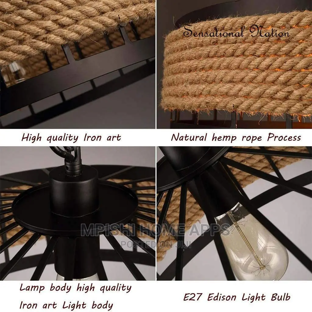 Hemp Rope Pendant Light
