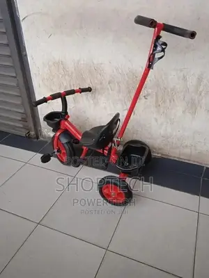 Tricycle With Push Bar Handle