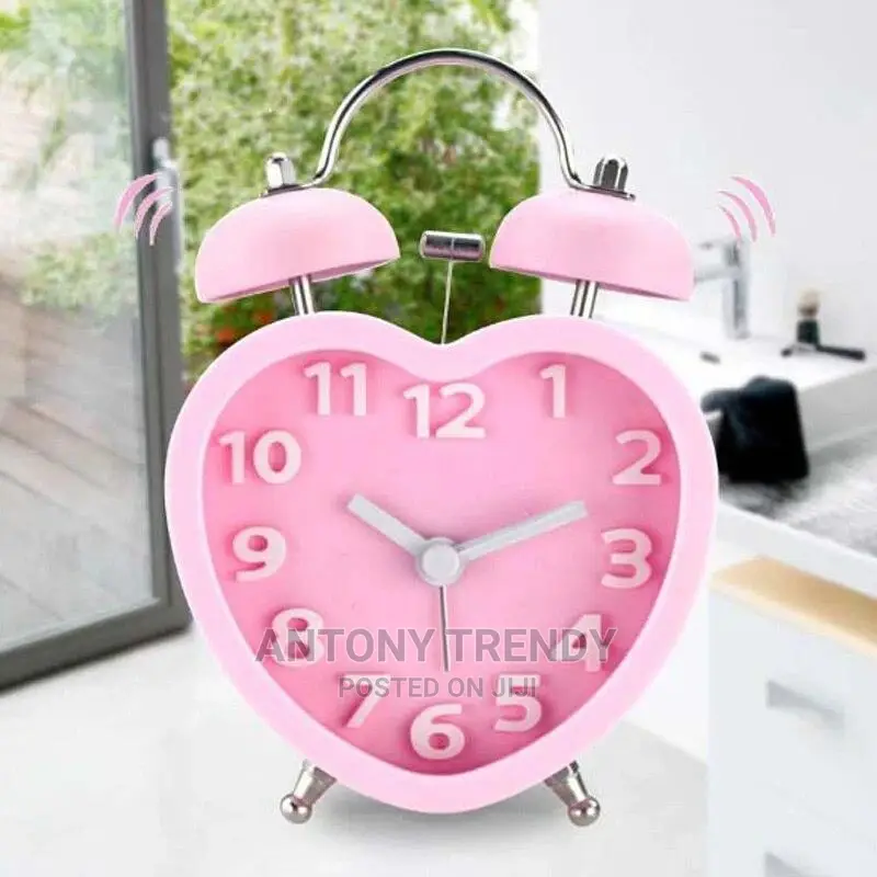 Heart Shape Double Bell Alarm Clock