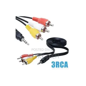 3.5mm Male to 3 RCA 3.5 to RCA Male Audio Video AV Cable