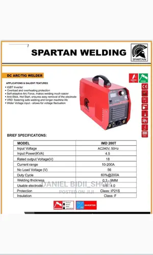 Original Spartan Tig Welder 200amp Machine