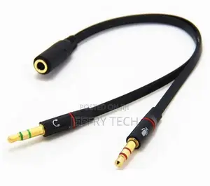 Headphone Splitter for Computer 3.5mm Female to 2 Dual 3.5mm
