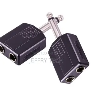 2pcs Male to Female 6.35mm Double Mono Headphone Microphone