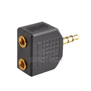 3.5mm Stereo Jack Headphone Splitter Adaptor 1 Plug to 2 Soc