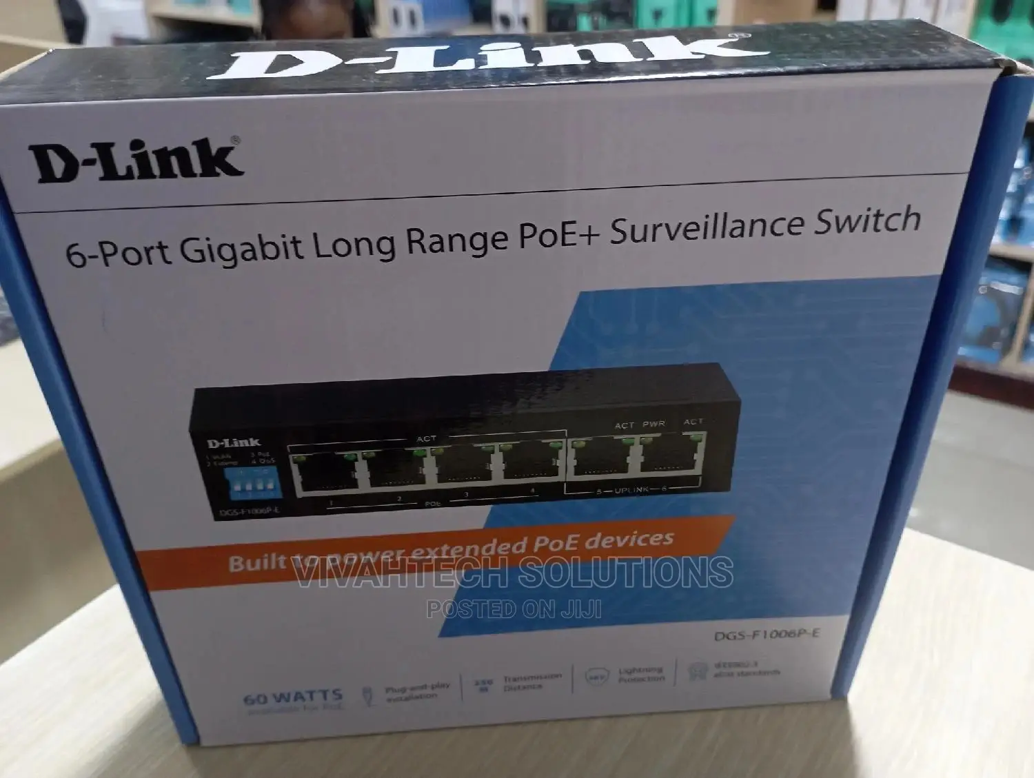 D-Link 6-Port Gigabit Long Range Poe+Surveillance Switch