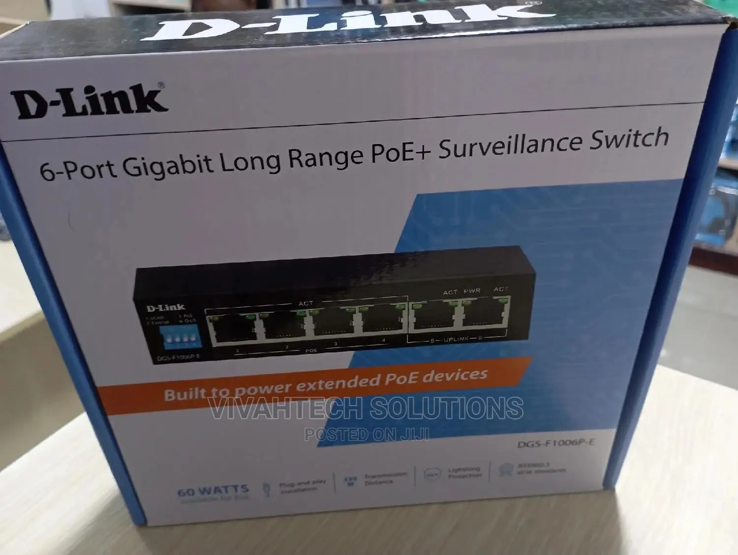 D-Link 6-Port Gigabit Long Range Poe+Surveillance Switch