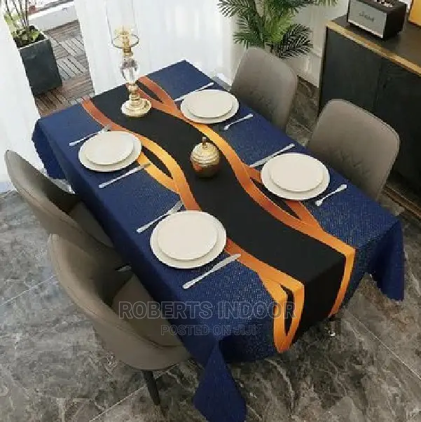 Navy Blue Waterproof Table Cloth