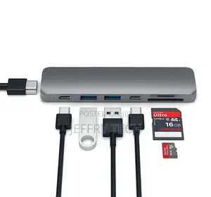 Dual Conector USB Type C Mini Hub Docking Station SD TF Card