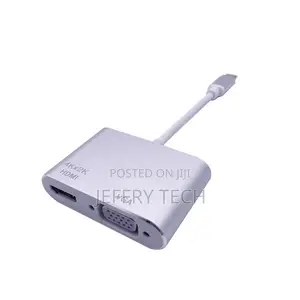 Type C to HDMI VGA Adapter USB 3.1 USB C to VGA HDMI 4K Conv
