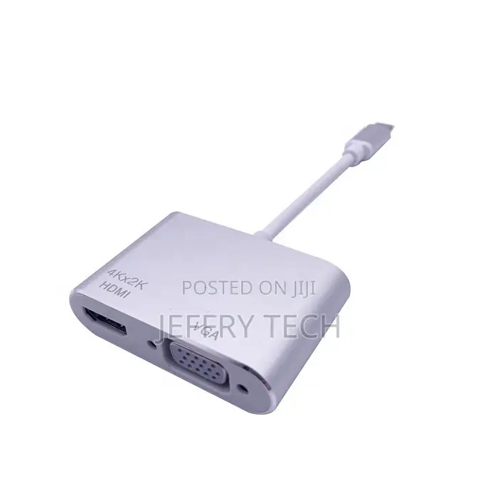 Type C to HDMI VGA Adapter USB 3.1 USB C to VGA HDMI 4K Conv