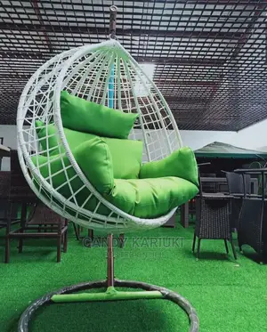 Green and White Elegant Balcony Swing