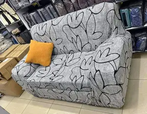 Grey and Black Sofa Cover